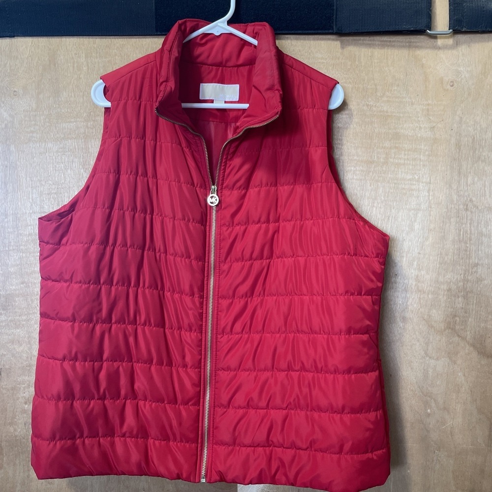 Elegant Red Puffer Vest by Michael Kors. Size 1X